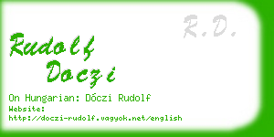 rudolf doczi business card
